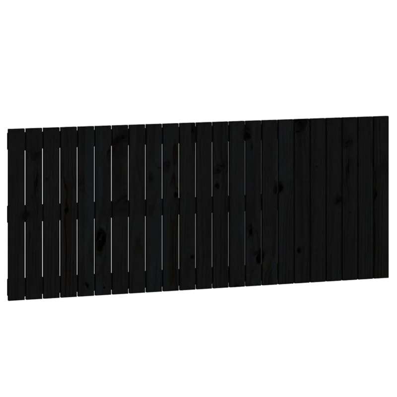 Tête de lit accessoire couchage chambre à coucher meuble murale style palette 147 x 3 x 60 cm bois massif noir TDL0202531