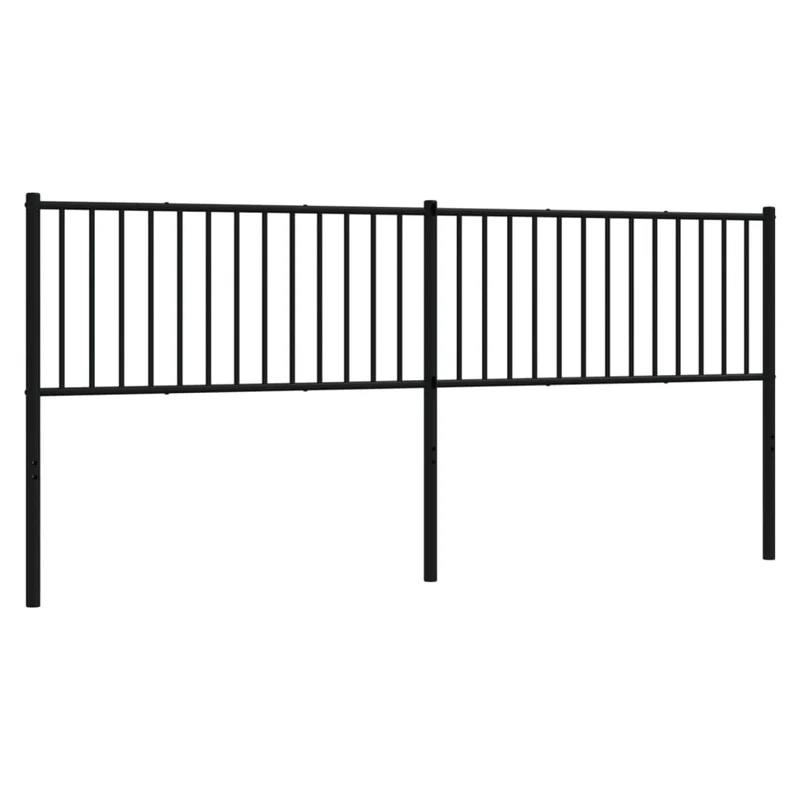 Tête de lit accessoire couchage chambre à coucher meuble 200 cm métal noir TDL0202414