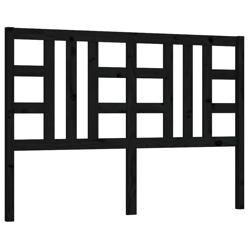Tête de lit accessoire couchage chambre à coucher meuble 126 x 4 x 100 cm bois de pin noir TDL0202332