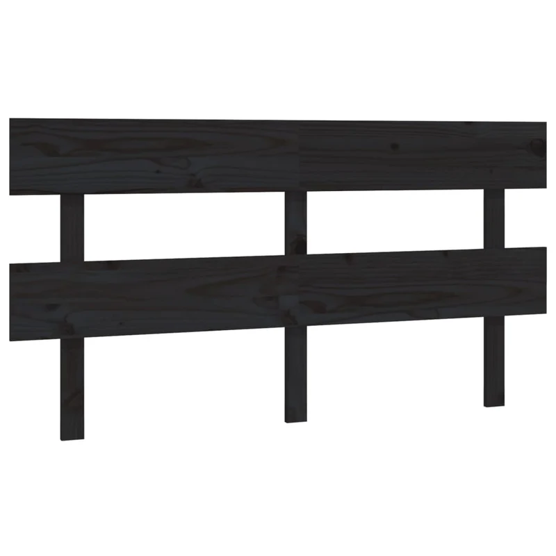 Tête de lit accessoire couchage chambre à coucher meuble 164 x 3 x 81 cm bois de pin noir TDL0202229