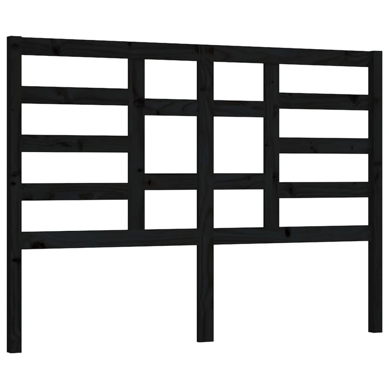 Tête de lit accessoire couchage chambre à coucher meuble 166 x 4 x 104 cm bois de pin noir TDL0202202