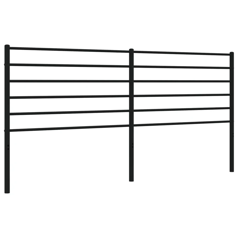 Tête de lit accessoire couchage chambre à coucher meuble 200 cm métal noir TDL0202413