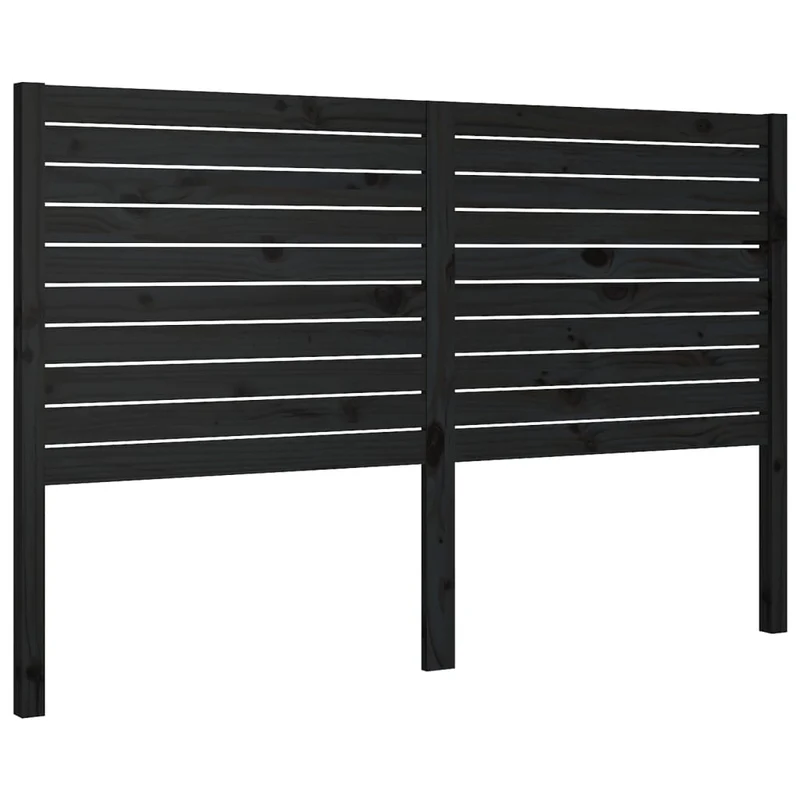 Tête de lit accessoire couchage chambre à coucher meuble 126 x 4 x 100 cm bois de pin noir TDL0202335