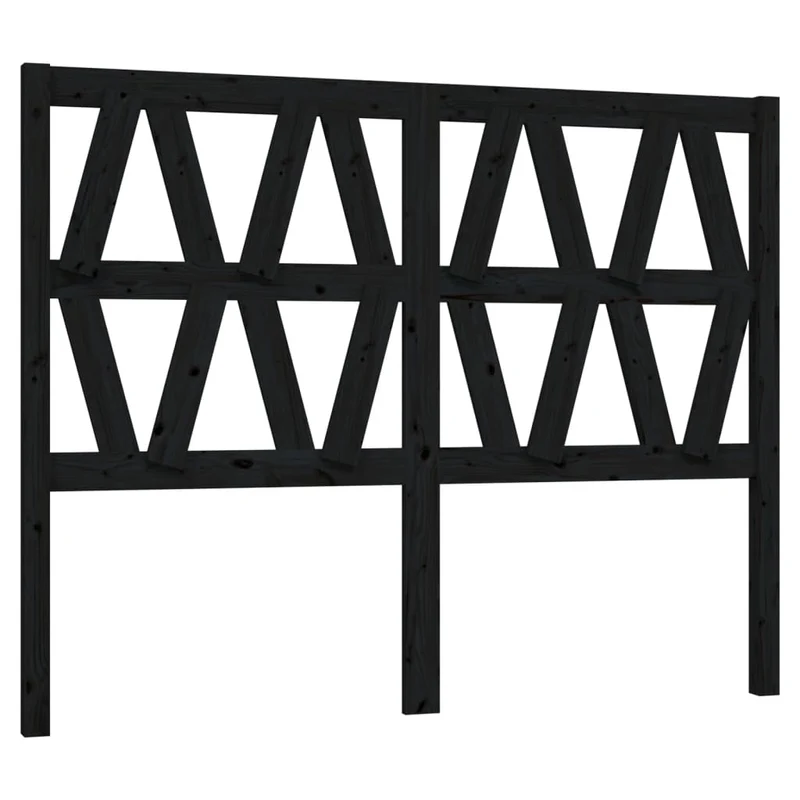 Tête de lit accessoire couchage chambre à coucher meuble 126 x 4 x 100 cm bois de pin noir TDL0202324