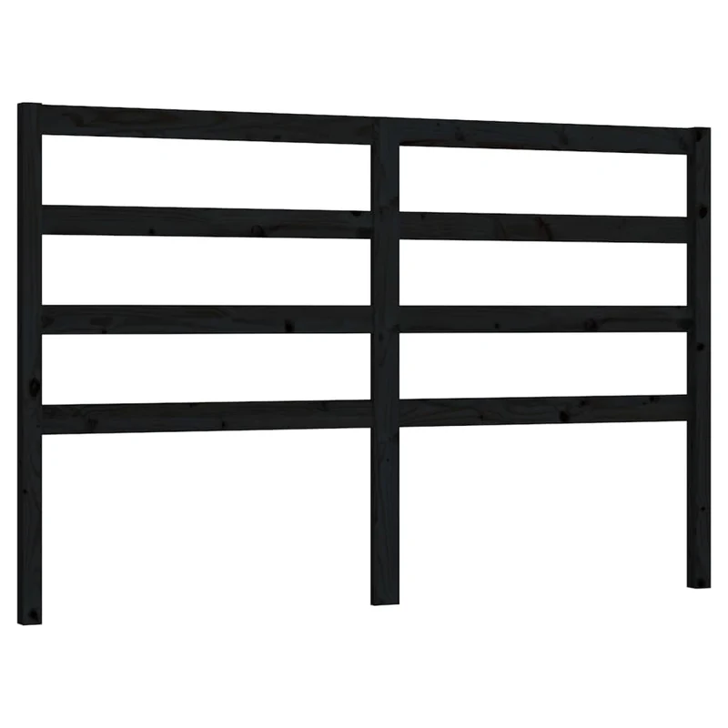 Tête de lit accessoire couchage chambre à coucher meuble 166 x 4 x 100 cm bois de pin noir TDL0202211