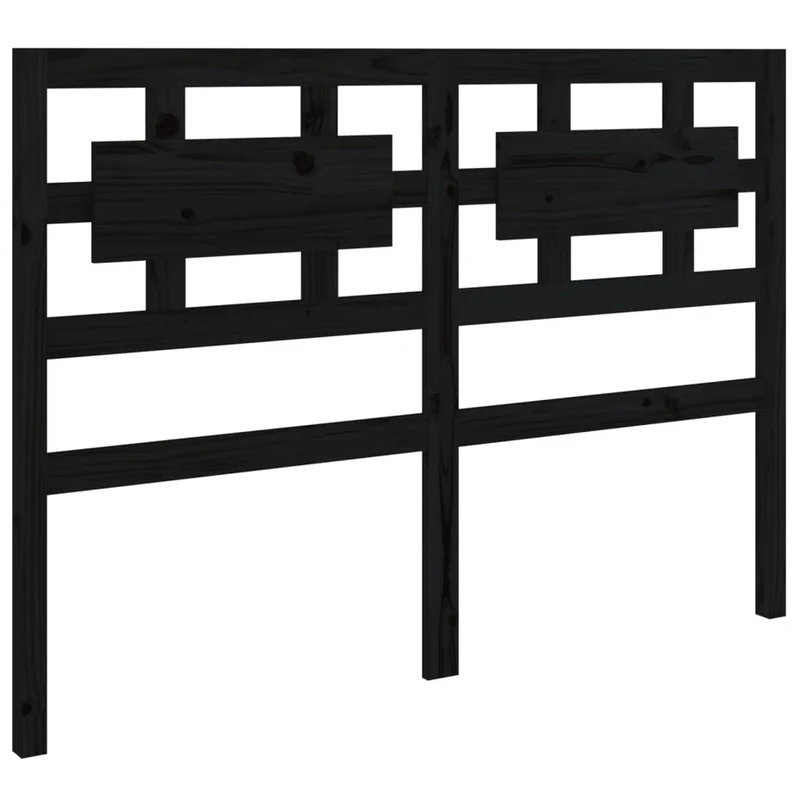 Tête de lit accessoire couchage chambre à coucher meuble 205,5 x 4 x 100 cm bois de pin noir TDL0202160