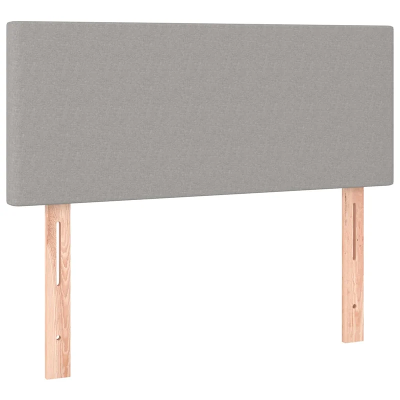 Tête de lit accessoire couchage chambre à coucher meuble 100 x 5 x 78/88 cm tissu gris clair TDL0203232