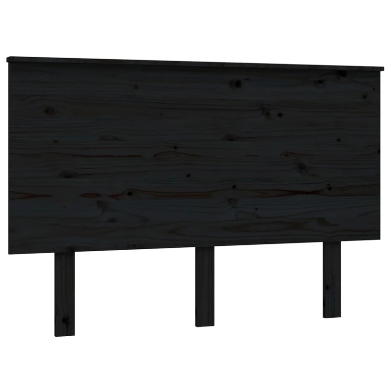 Tête de lit accessoire couchage chambre à coucher meuble 124 x 6 x 82,5 cm bois de pin noir TDL0202348
