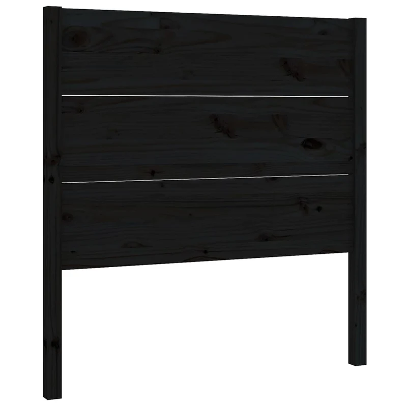 Tête de lit accessoire couchage chambre à coucher meuble 96 x 4 x 100 cm bois de pin noir TDL0202043