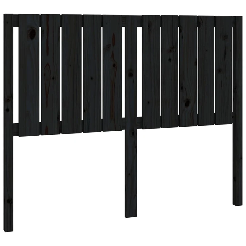 Tête de lit accessoire couchage chambre à coucher meuble 125,5 x 4 x 100 cm bois de pin noir TDL0202344