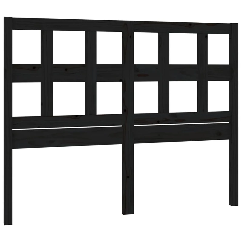 Tête de lit accessoire couchage chambre à coucher meuble 125,5 x 4 x 100 cm bois de pin noir TDL0202343