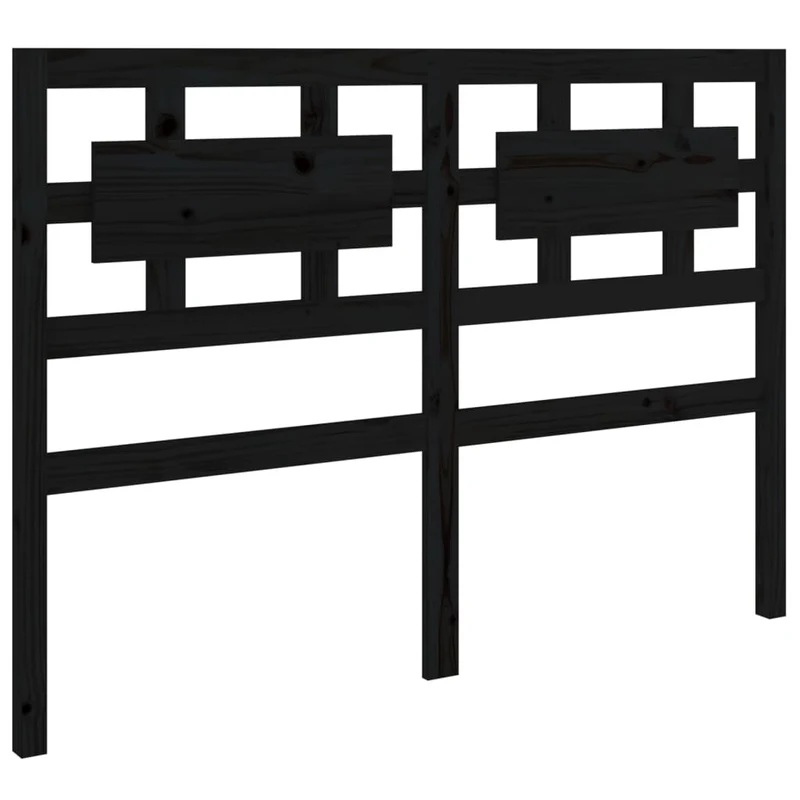 Tête de lit accessoire couchage chambre à coucher meuble 125,5 x 4 x 100 cm bois de pin noir TDL0202339