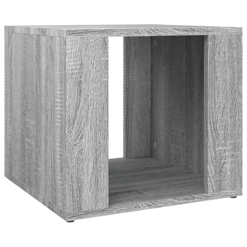 Table de chevet avec compartiment ouvert 41 x 40 x 36 cm bois d'ingénierie gris DEC034664