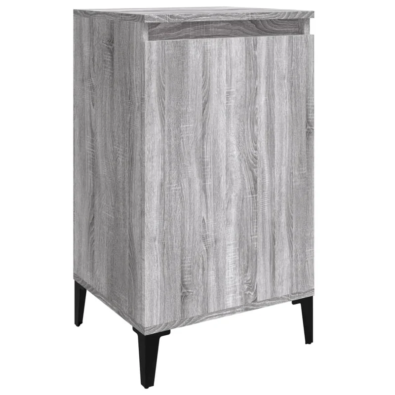 Table de chevet avec compartiment avec porte 40 x 35 x 70 cm bois d'ingénierie gris DEC034636