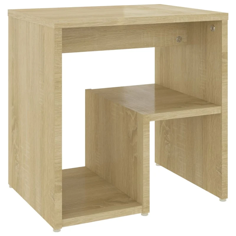 Table de chevet avec étagères 40 x 30 x 40 cm bois d'ingénierie couleur chêne DEC033822
