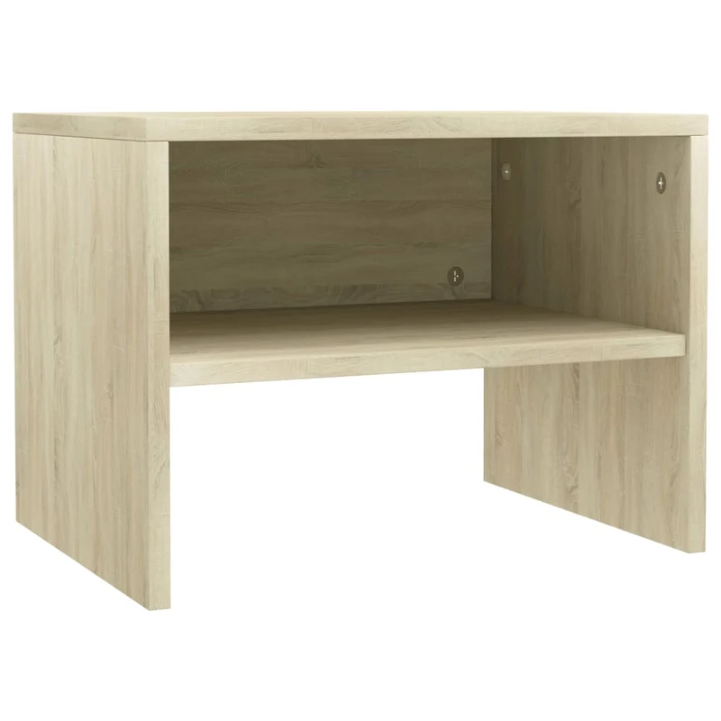 Table de chevet avec étagère 40 x 30 x 30 cm bois d'ingénierie couleur chêne DEC033817