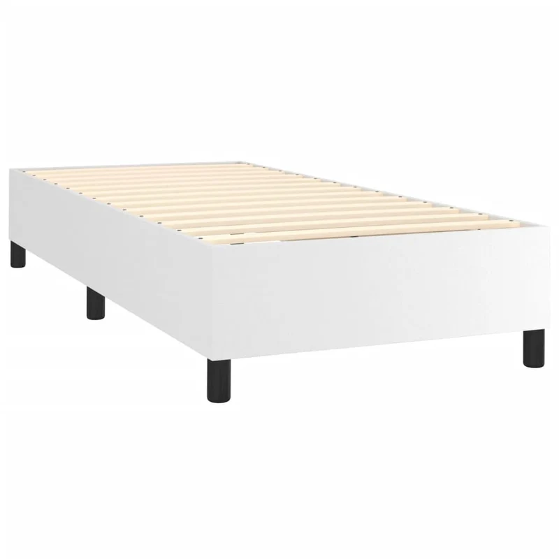 Sommier à lattes sur pieds cadre de lit 80x200 cm synthétique blanc TDL0207356