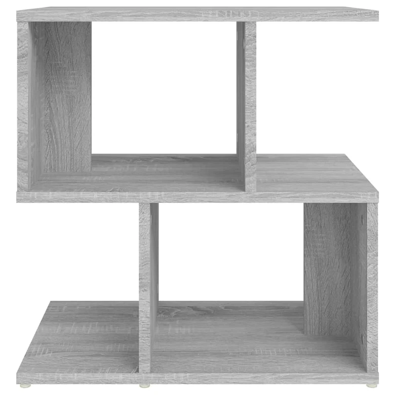 Table de chevet avec étagère 50 x 30 x 51,5 cm bois d'ingénierie gris DEC034676
