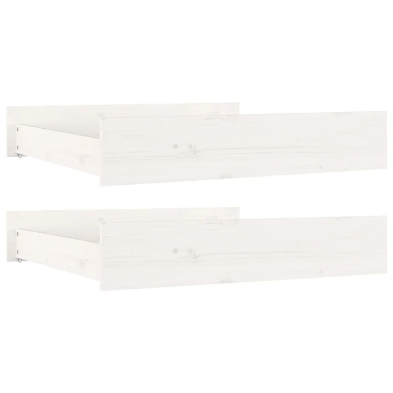 Tiroir de lit rangement avec roulettes lot de 2 bois de pin blanc TDL0206842