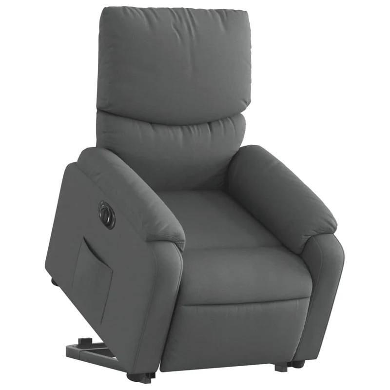 Fauteuil relax TV fonction de levage électrique très confortable en tissu gris foncé DEC028352