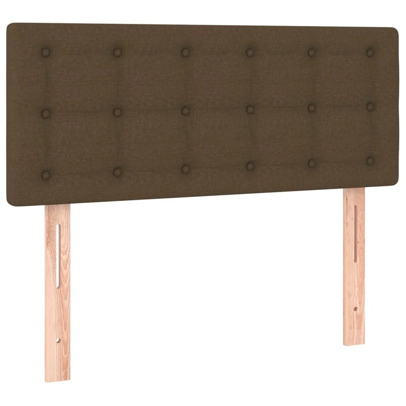 Tête de lit accessoire couchage chambre à coucher meuble 100 x 5 x 78/88 cm tissu marron foncé TDL0203138