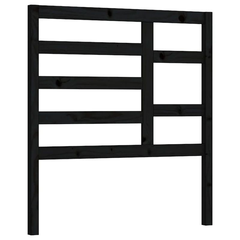 Tête de lit accessoire couchage chambre à coucher meuble 106 x 4 x 104 cm bois de pin noir TDL0202357