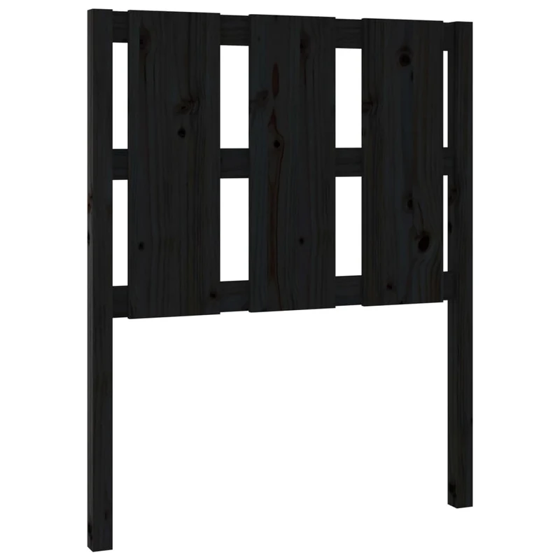 Tête de lit accessoire couchage chambre à coucher meuble 80,5 x 4 x 100 cm bois de pin noir TDL0202126