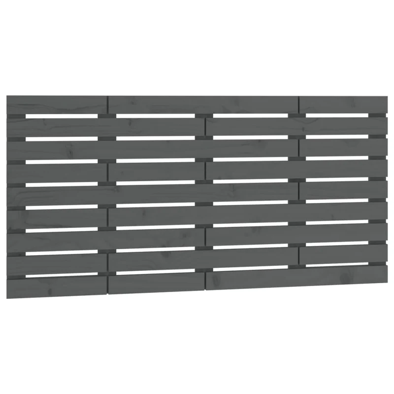 Tête de lit accessoire couchage chambre à coucher meuble murale style palette 126 x 3 x 63 cm bois massif gris TDL0202668