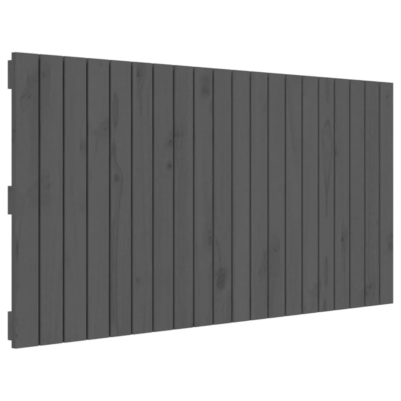 Tête de lit accessoire couchage chambre à coucher meuble murale 127,5 x 3 x 60 cm bois massif gris TDL0202665