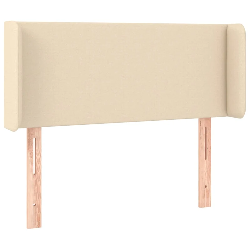 Tête de lit accessoire couchage chambre à coucher meuble à LED 103 x 16 x 78/88 cm tissu crème TDL0201651