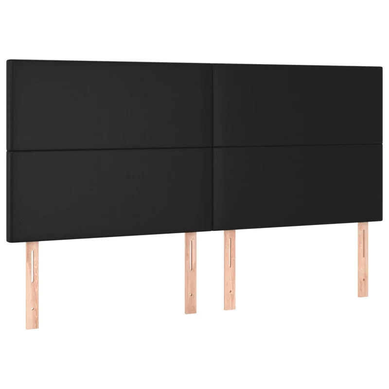 Tête de lit accessoire couchage chambre à coucher meuble à LED 200 x 5 x 118/128 cm synthétique noir TDL0200634