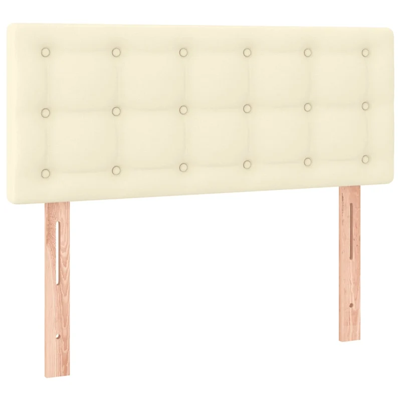 Tête de lit accessoire couchage chambre à coucher meuble à LED 100 x 5 x 78/88 cm synthétique crème TDL0201679