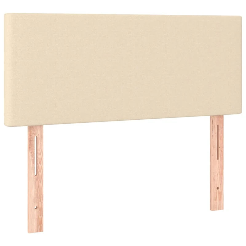 Tête de lit accessoire couchage chambre à coucher meuble à LED 90 x 5 x 78/88 cm tissu crème TDL0201535