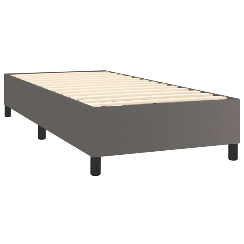Sommier à lattes sur pieds cadre de lit 90x200 cm synthétique gris TDL0207214