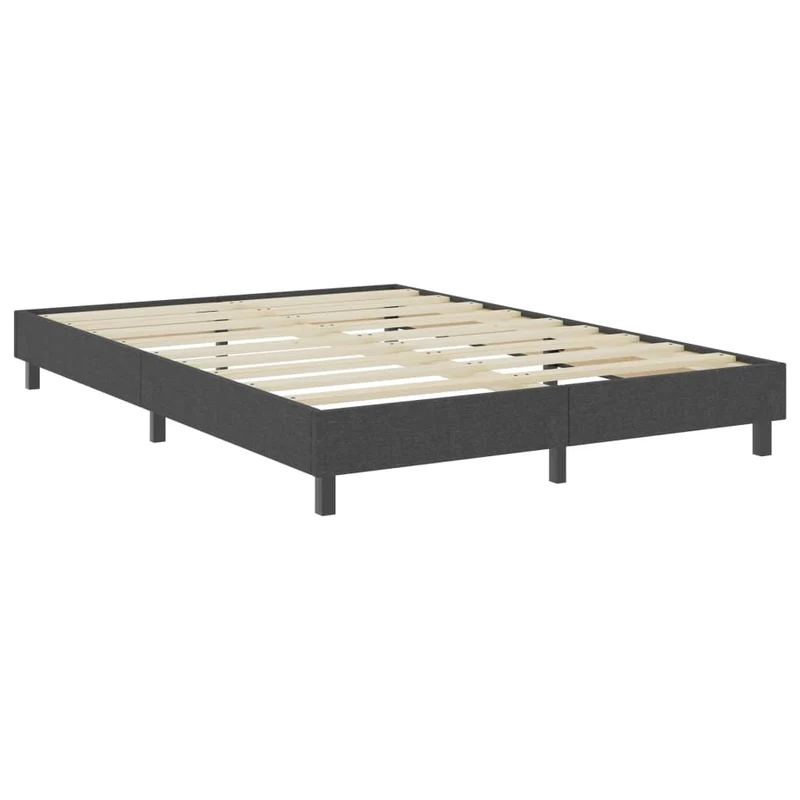 Sommier à lattes sur pieds cadre de lit 180 x 200 cm tissu gris TDL0208029