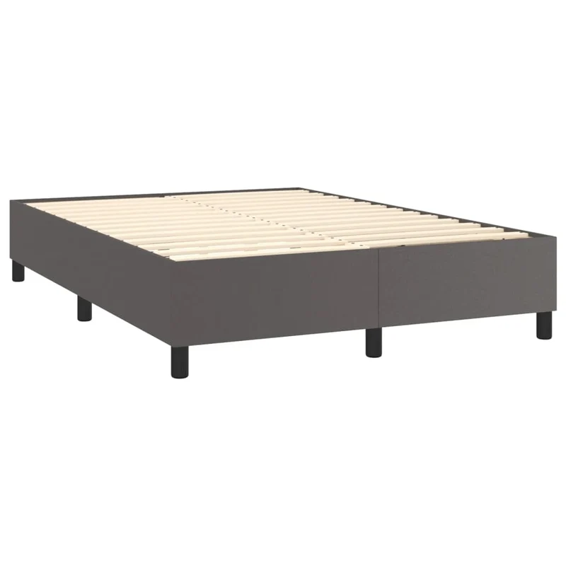 Sommier à lattes sur pieds cadre de lit 140x200 cm synthétique gris TDL0207225