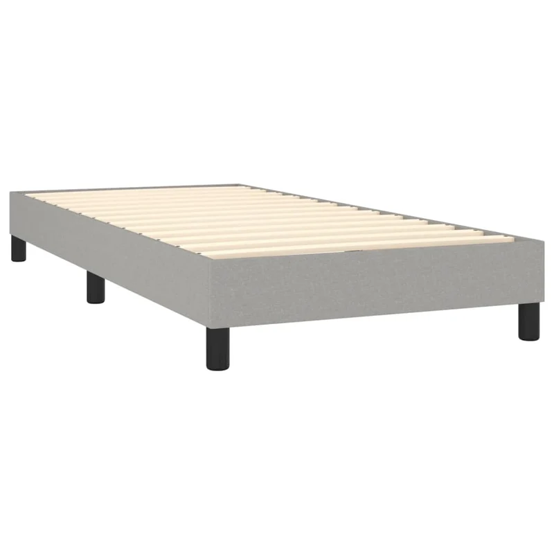 Sommier à lattes sur pieds cadre de lit 80x200 cm tissu gris clair TDL0207167