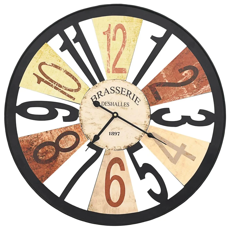 Horloge murale Métal 60 cm Multicolore DEC022223