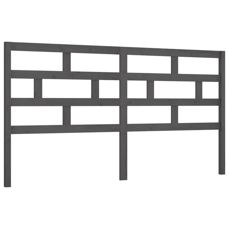 Tête de lit accessoire couchage chambre à coucher meuble 186 x 4 x 100 cm bois de pin gris TDL0203357