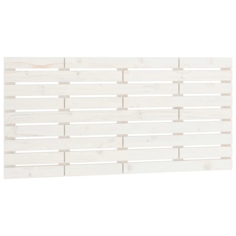 Tête de lit accessoire couchage chambre à coucher meuble murale style palette 126 x 3 x 63 cm bois massif blanc TDL0202733