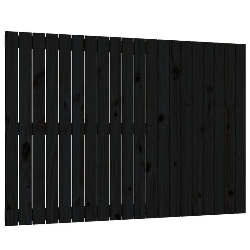 Tête de lit accessoire couchage chambre à coucher meuble murale style palette 127,5 x 3 x 90 cm bois massif noir TDL0202542