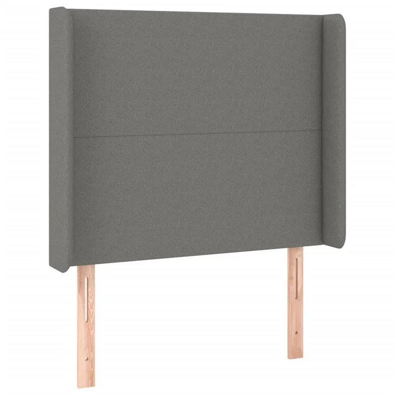 Tête de lit accessoire couchage chambre à coucher meuble à LED 103 x 16 x 118/128 cm tissu gris foncé TDL0201187