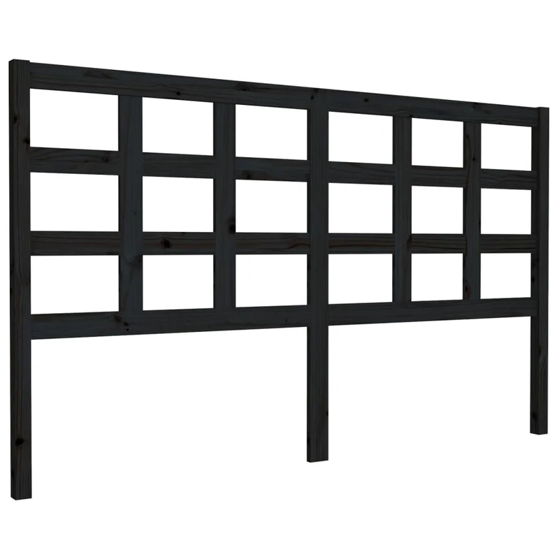 Tête de lit accessoire couchage chambre à coucher meuble 165,5 x 4 x 100 cm bois de pin noir TDL0202223