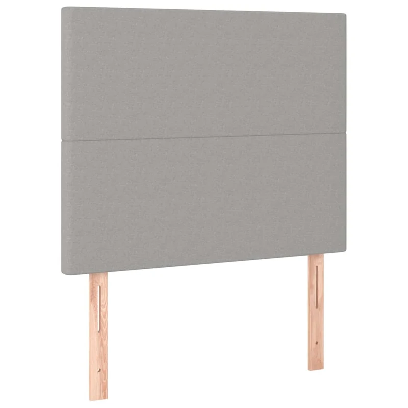 Tête de lit accessoire couchage chambre à coucher meuble à LED 100 x 5 x 118/128 cm tissu gris clair TDL0201463