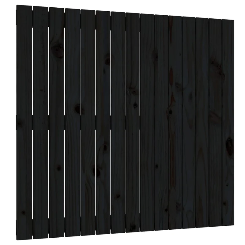 Tête de lit accessoire couchage chambre à coucher meuble murale style palette 95,5 x 3 x 90 cm Bois massif noir TDL0202495