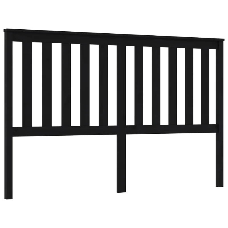 Tête de lit accessoire couchage chambre à coucher meuble 166 x 6 x 101 cm bois de pin noir TDL0202200