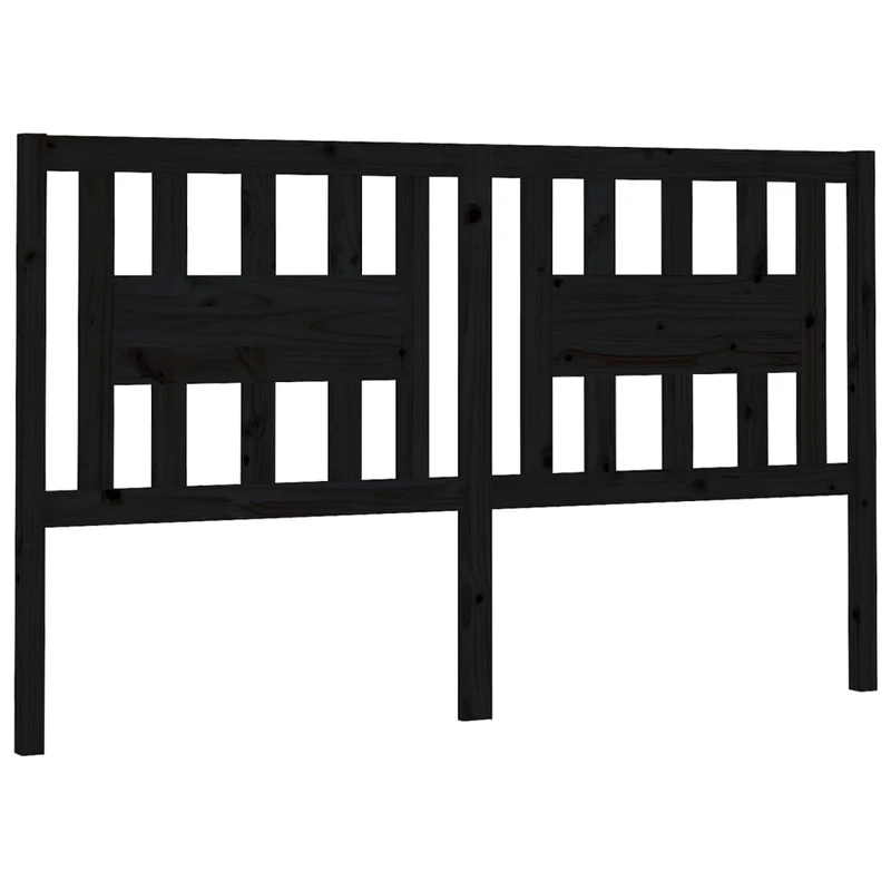 Tête de lit accessoire couchage chambre à coucher meuble 206 x 4 x 100 cm bois de pin noir TDL0202138