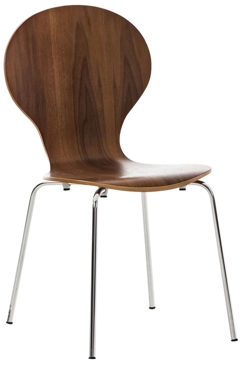 Chaise de salle à manger cuisine empilable design moderne bois marron 10_0000663