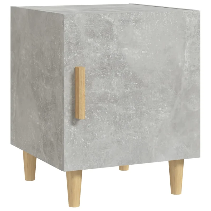 Table de chevet avec compartiment avec porte 40 x 40 x 50 cm en bois d'ingénierie gris DEC034058