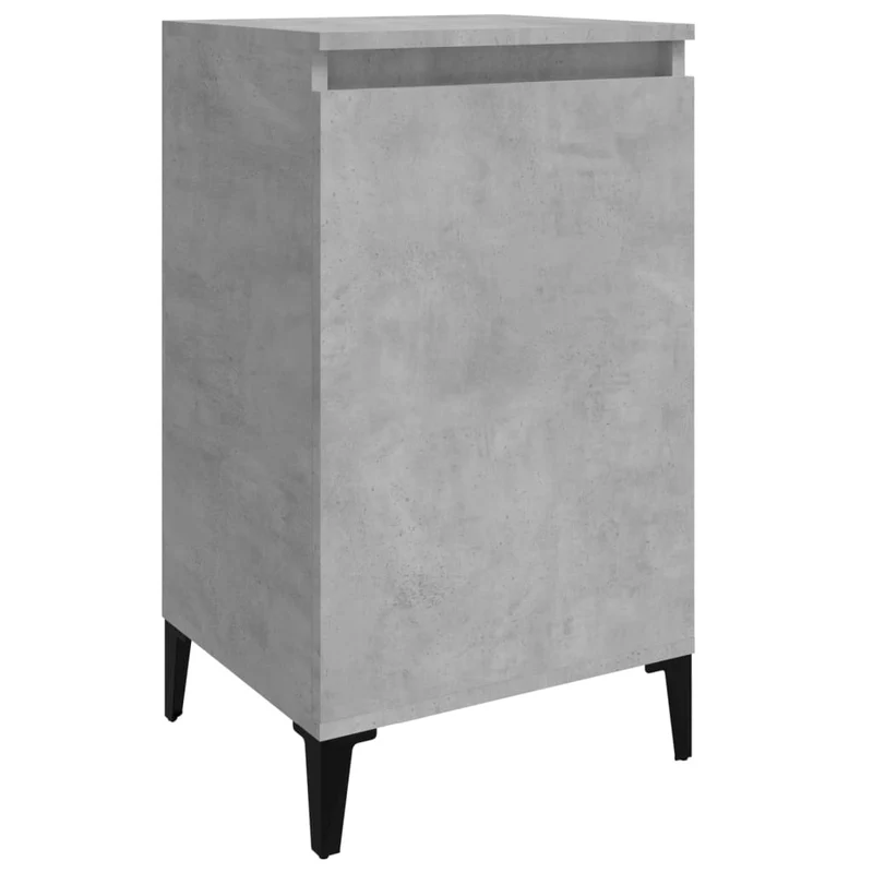 Table de chevet avec compartiment avec porte 40 x 35 x 70 cm bois d'ingénierie gris DEC034015